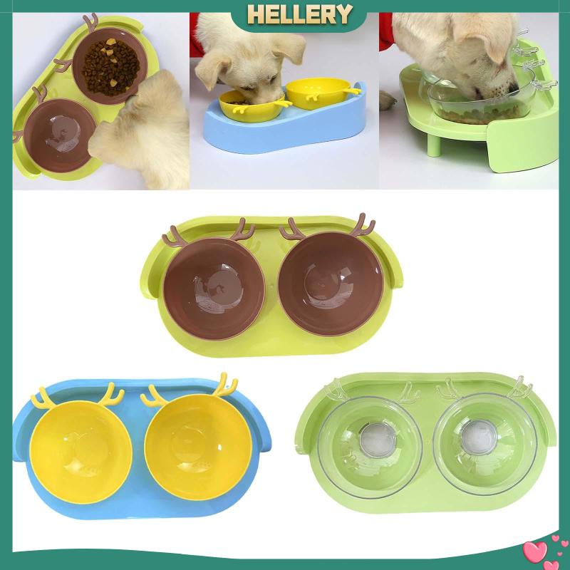 Bát Đựng Thức Ăn Nước Uống Hai Ngăn Có Thể Uốn Cong Cho Thú Cưng
