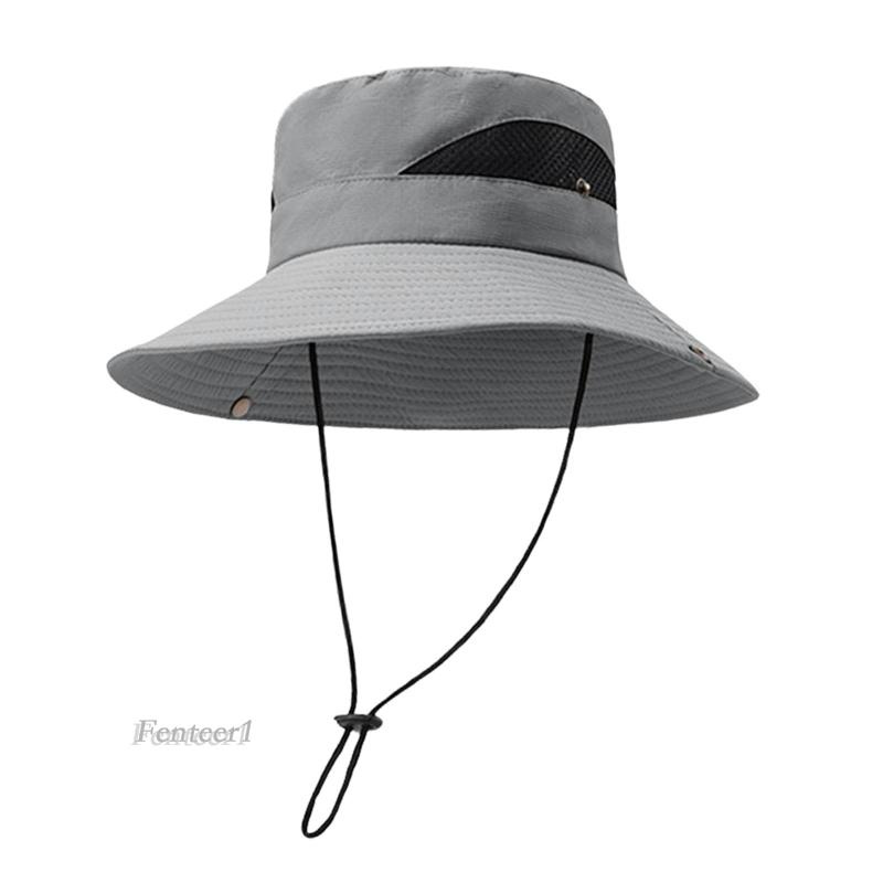 Mũ Bucket Thể Thao Chống Nắng Có Dây Đeo Bảo Vệ Chống Gió Mùa Hè