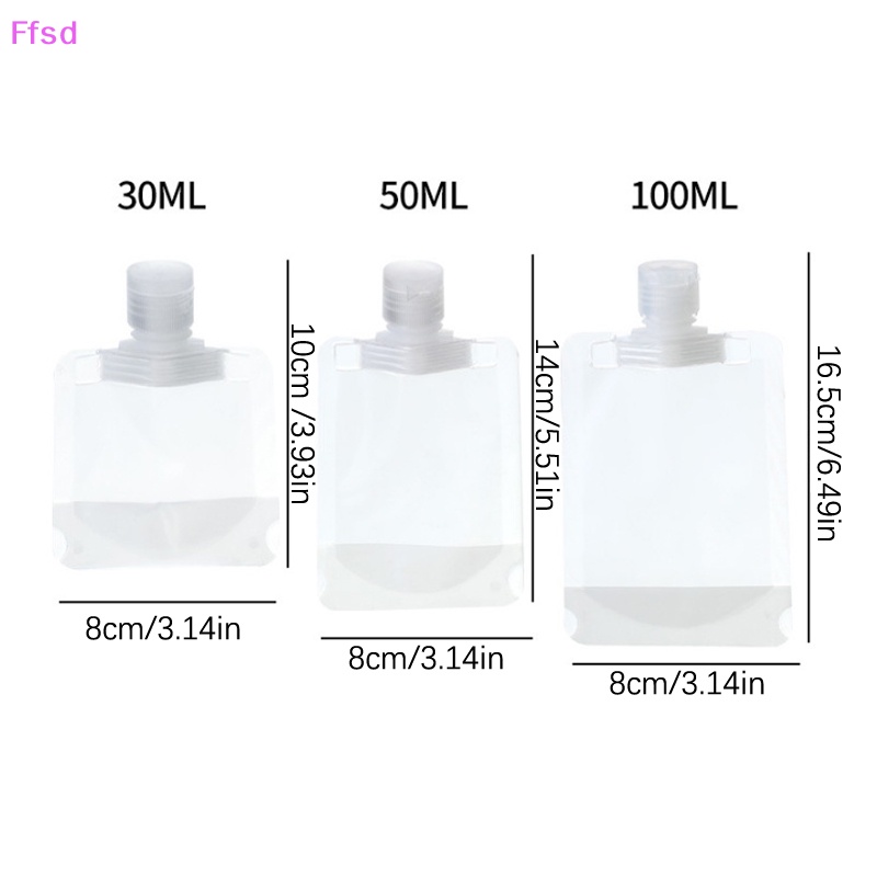 Túi Đựng Dầu Gội / Sữa Tắm 30 / 50 / 100ml Chống Rò Rỉ Có Thể Tái Sử Dụng