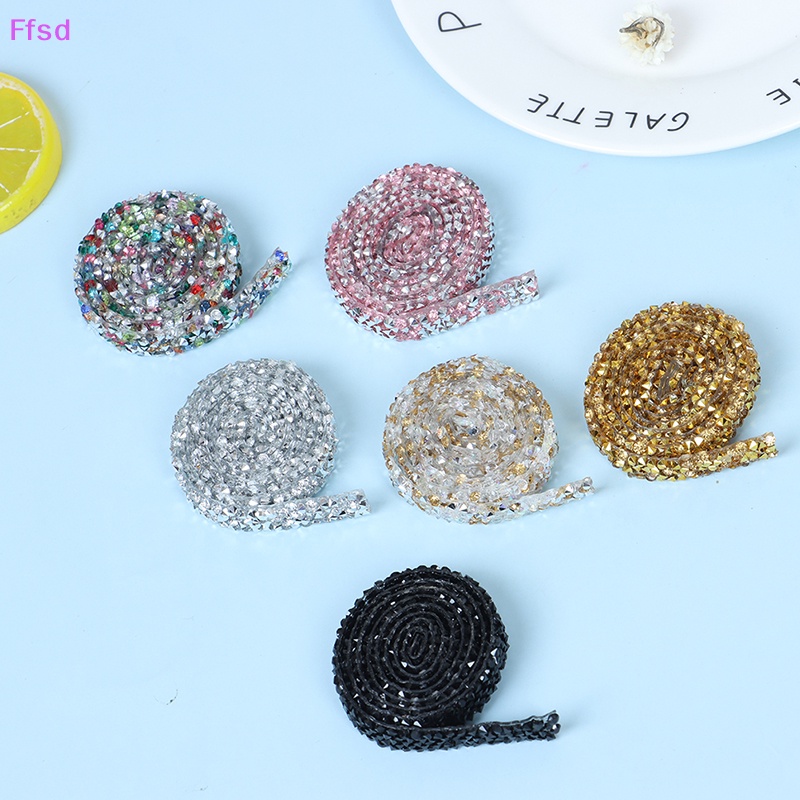 {Ffsd} Cuộn Dây Ruy Băng Đính Đá Pha Lê Cố Định Viền May Vá 1 Yard