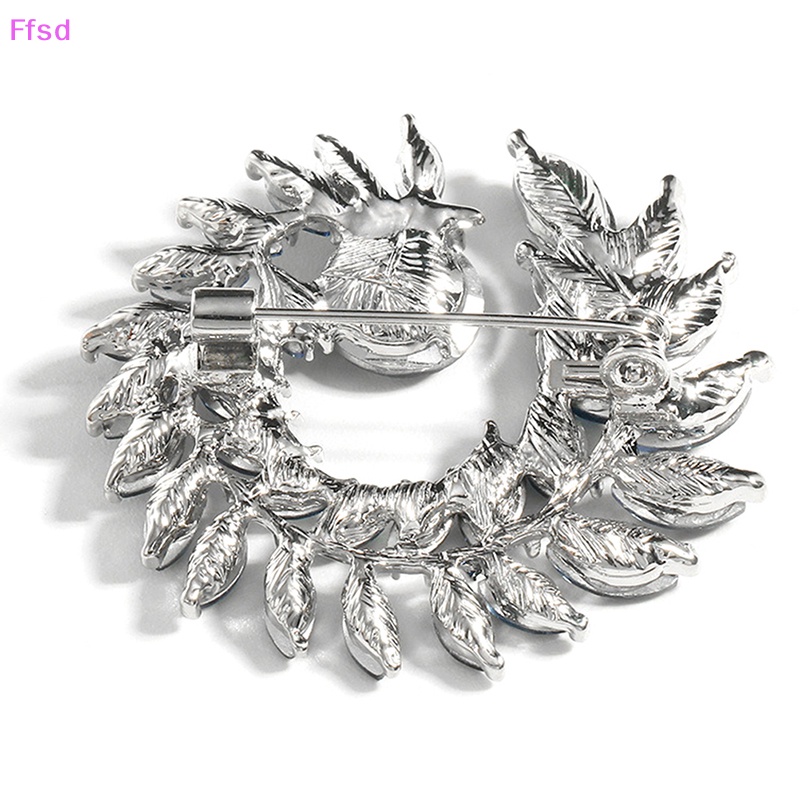 {Ffsd} Trâm Cài Áo Khoác Vest Hình Lá Ô Liu Đính Đá Pha Lê Thời Trang Cho Nữ * Bán Chạy