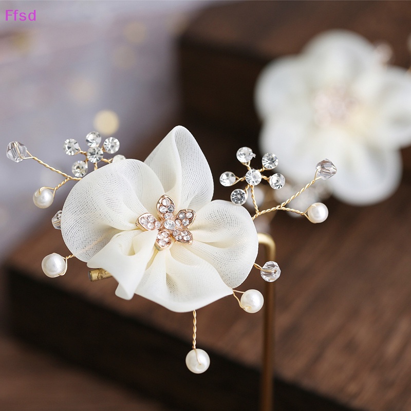 Bộ 2 Kẹp Xăng đan Đính Hoa / Ngọc Trai DIY Thời Trang Cho Nữ