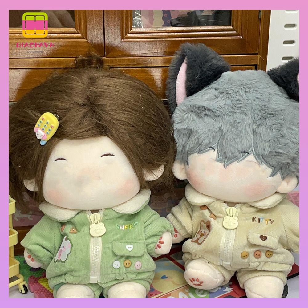 DIACHAVN Áo Khoác Cotton Cổ Bẻ Thay Thế Cho Búp Bê 20CM