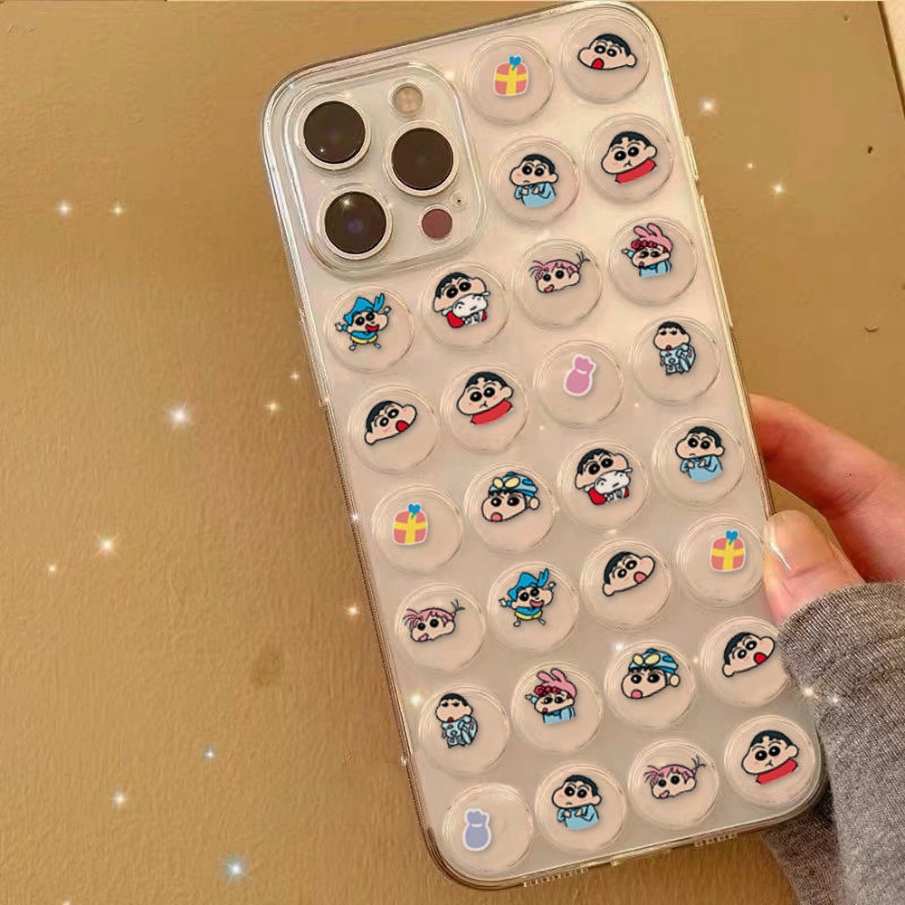 Ốp Điện Thoại TPU Dẻo Họa Tiết Hoạt Hình Cậu Bé Bút Chì Dễ Thương Cho IPhone 14 13 12 11 Pro Max X XR 8 7 Plus