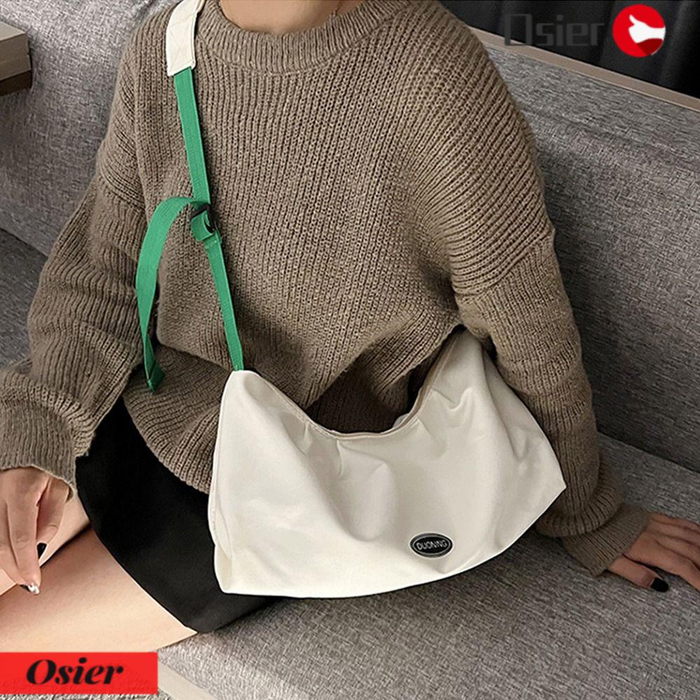 OSIER1 Túi Xách Đeo Vai / Đeo Chéo Bằng Nylon Sức Chứa Lớn Màu Sắc Đơn Giản