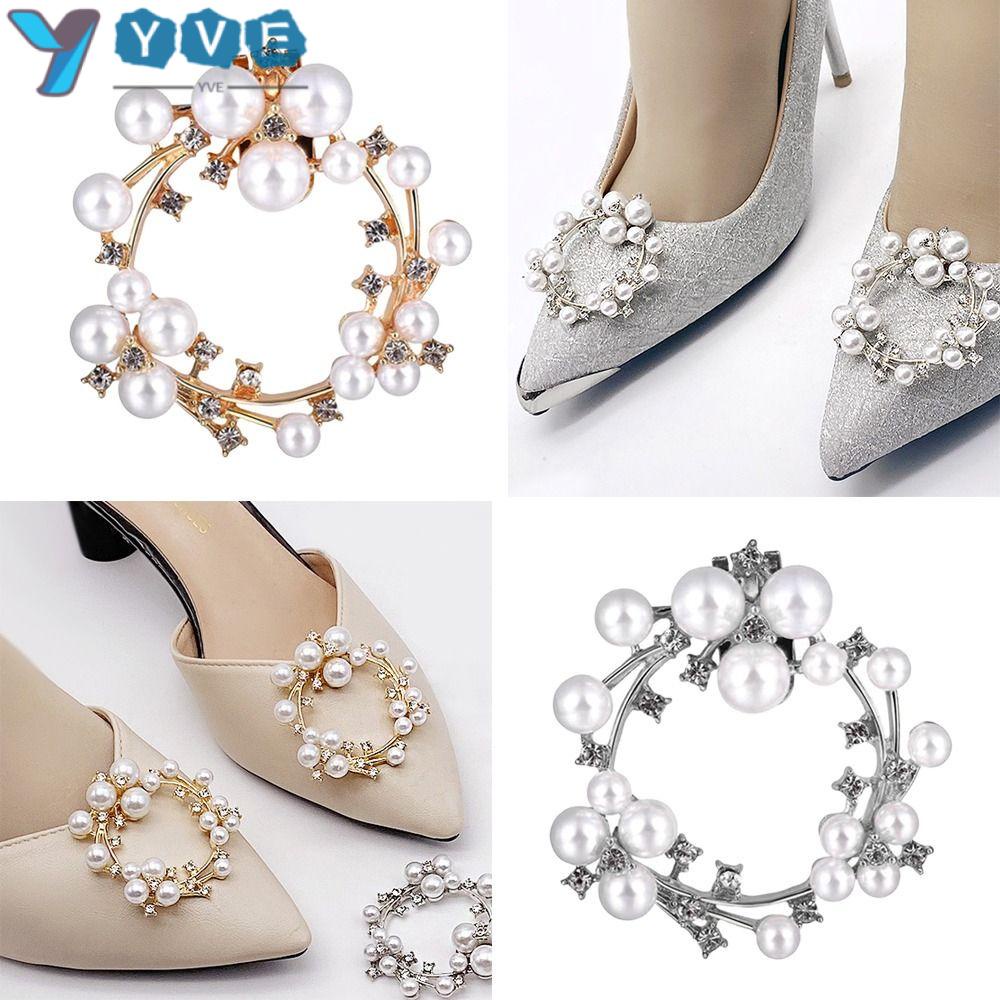 YVE Khóa Giày Cao Gót Đính Đá Tháo Rời Được DIY