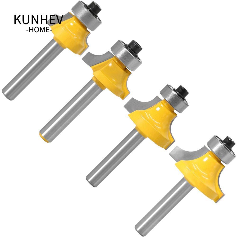 KUNHEV Mũi Phay Cắt Góc Tròn 6mm Bằng Cacbua Tiện Lợi Dành Cho Làm Gỗ