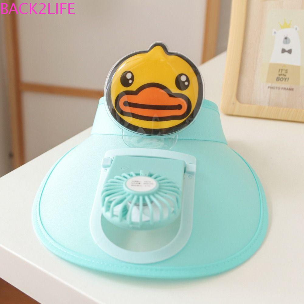 BACK2LIFE Mũ Lưỡi Trai Nửa Đầu Kèm Quạt Làm Mát Hình Mèo Minnie Đáng Yêu Cho Trẻ Em