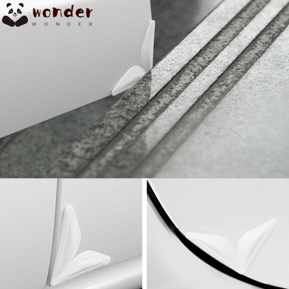 WONDER Bộ 4 Miếng Dán Góc Cửa Xe Hơi Bằng PU Chống Trầy Chống Va Chạm Thông Dụng