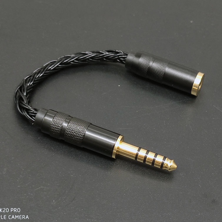 16-strand single crystal copper upgrade line Silver Line 16-strand 4.4 Conversion line balanced conversion head plug conversion wire audio accessories JZDX