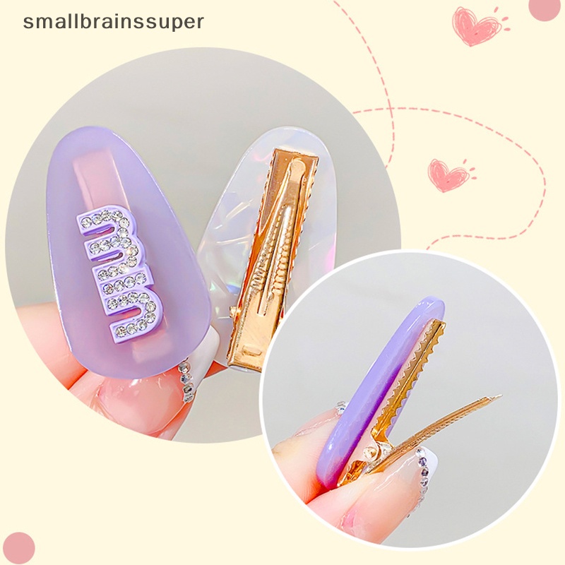 Kẹp Tóc Nhỏ Màu Tím Hình Giọt Nước Đơn Giản Thời Trang Cho Nữ SBS