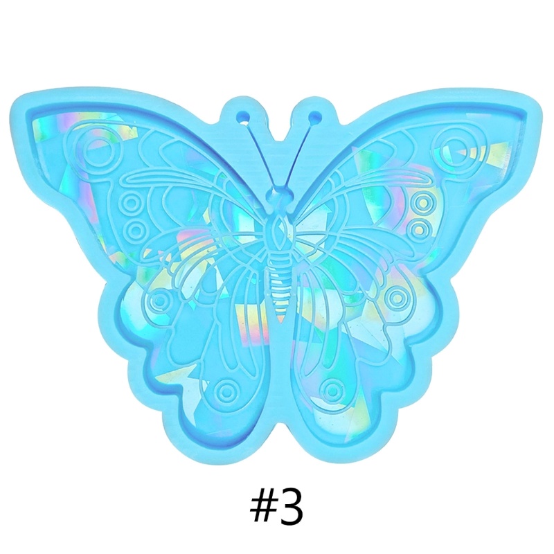 Khuôn Silicone Làm Móc Khóa Hình Bướm Ánh Sáng Và Bóng Xinh Xắn