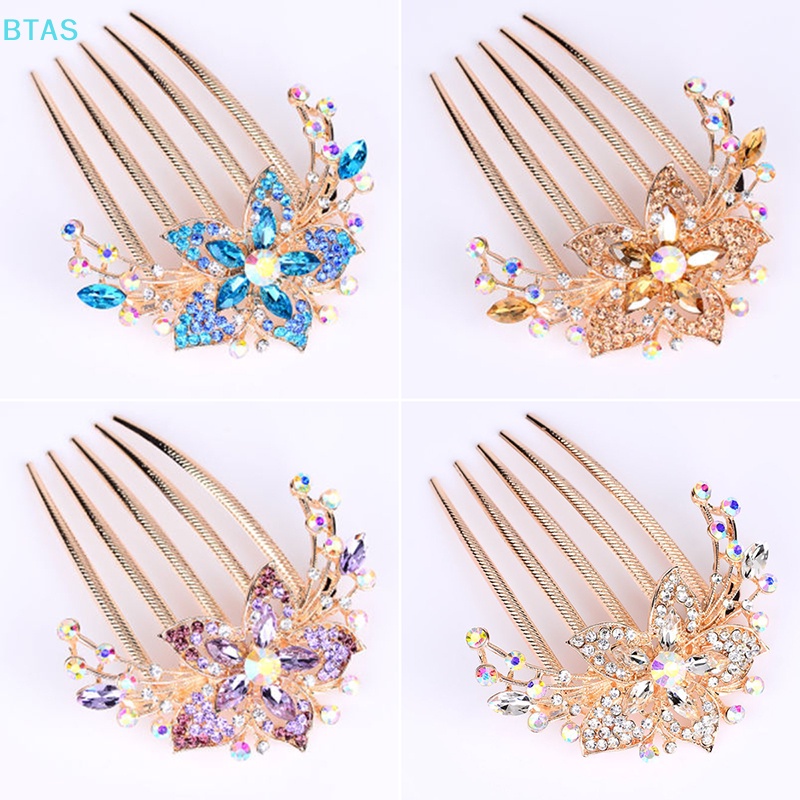 Lược Cài Tóc Hình Hoa Đính Đá Pha Lê Phong Cách Cổ Điển Thời Trang Cho Nữ BT 2023