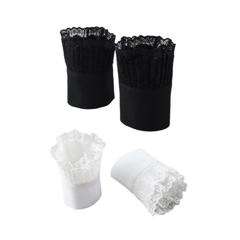 Ống Tay Loe Phối Ren Giả Nhiều Lớp Có Thể Điều Chỉnh Trang Trí Dành Cho Nữ