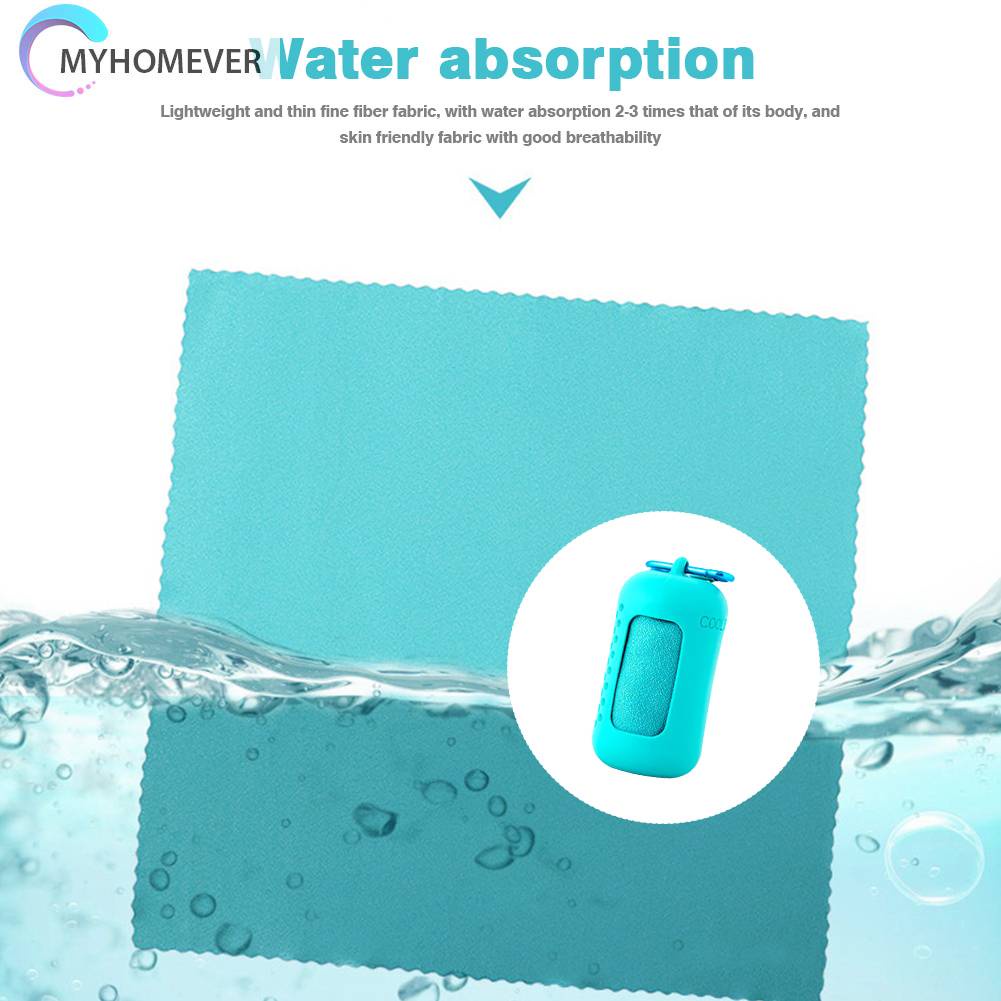 Khăn Lau Khô Nhanh Bằng Sợi Micro Kèm Móc Tiện Dụng Cho Mùa Hè