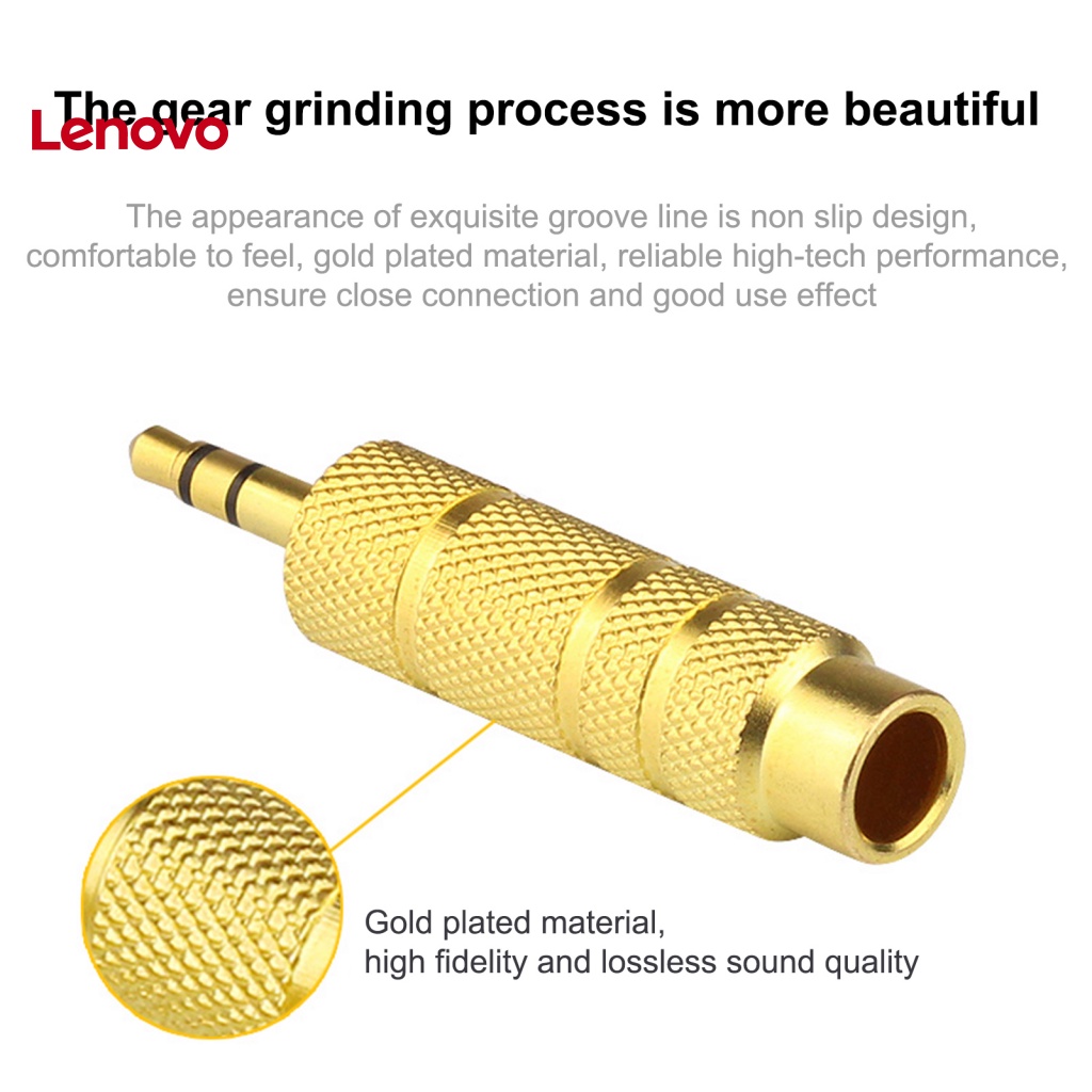 Bộ Chuyển Đổi Âm Thanh Nhanh Bằng Kim Loại Mini Màu Vàng Đồng 3.5mm Đầu Cắm Sang Ổ Cắm 6.5mm Đa Năng Cho Thiết Bị Điện Tử