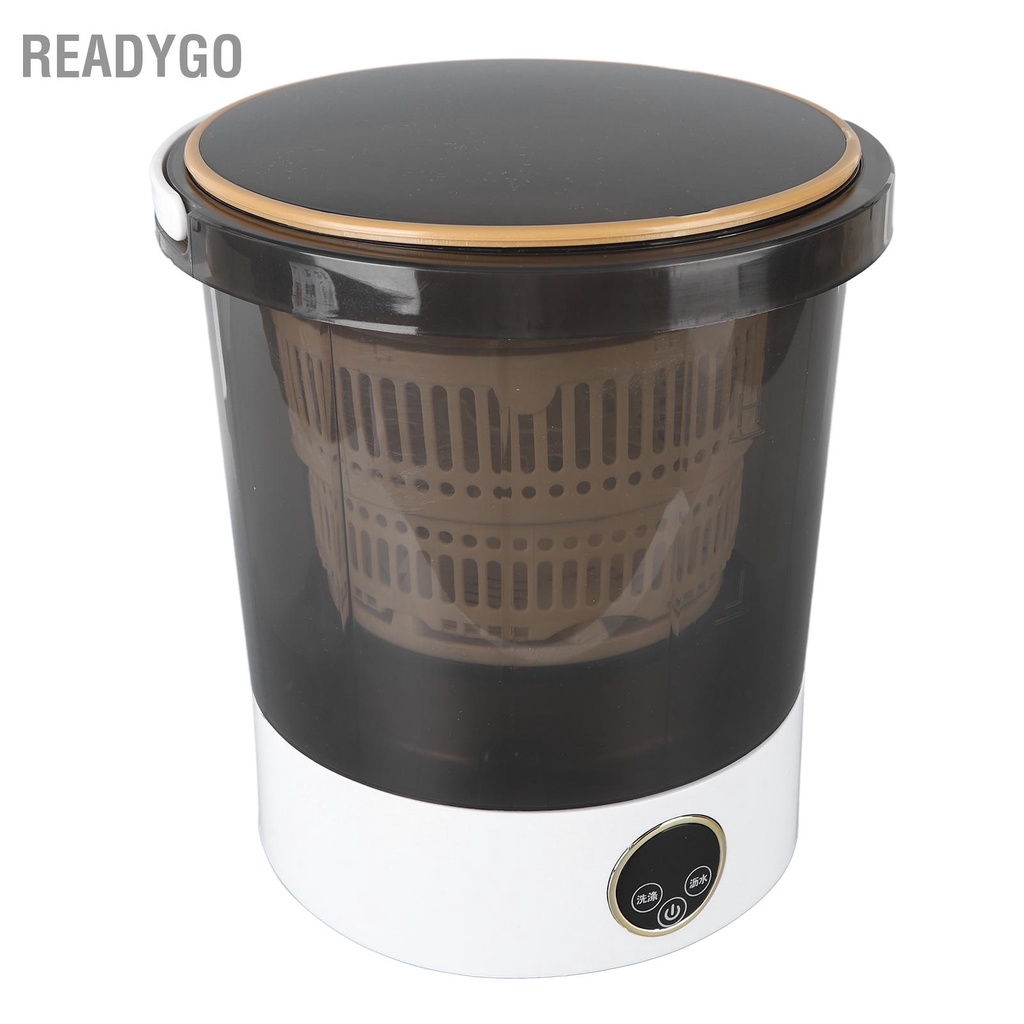 ReadyGo Có hàng sẵn Máy Giặt Mini 6L 30W Di Động Quần Áo Trẻ Em Đồ Lót Vớ Có Xô Thoát Nước 100‑240V