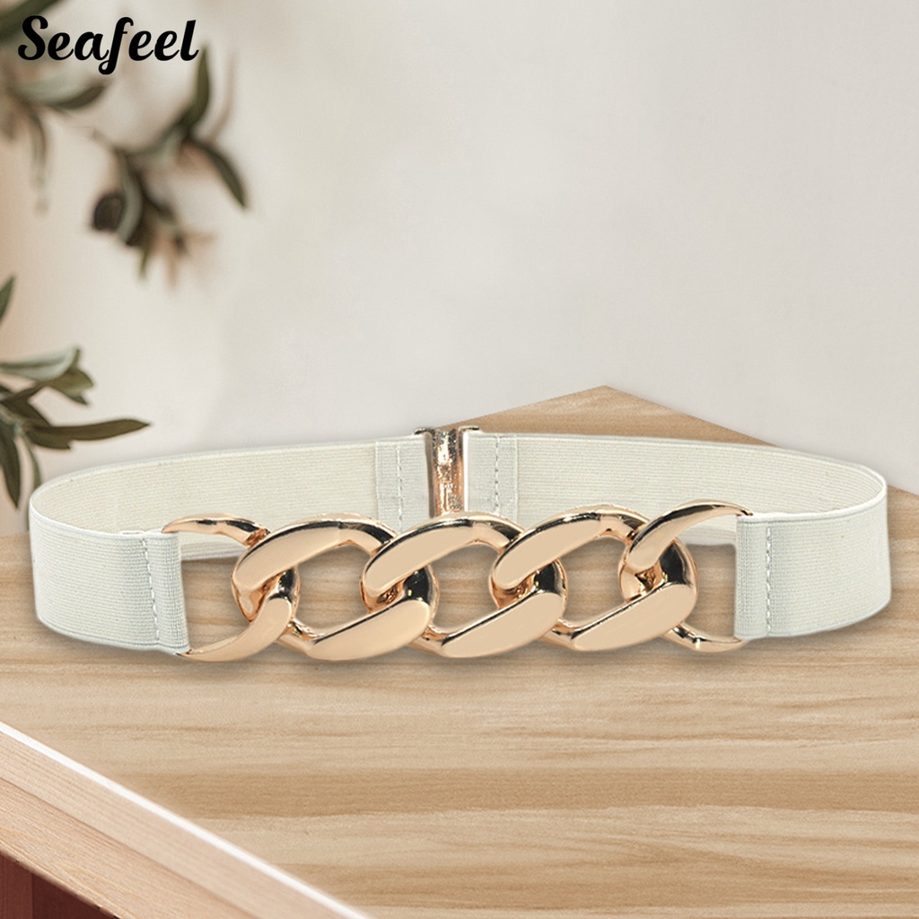 Thắt Lưng Dây Xích Kim Loại Mạ Vàng Thanh Lịch Cho Nữ