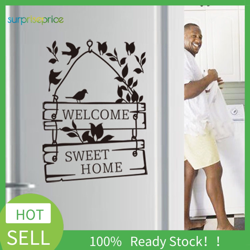 Miếng Dán Tường / Cửa Sổ Trang Trí Nội Thất In Chữ Tiếng Anh Độc Đáo DIY