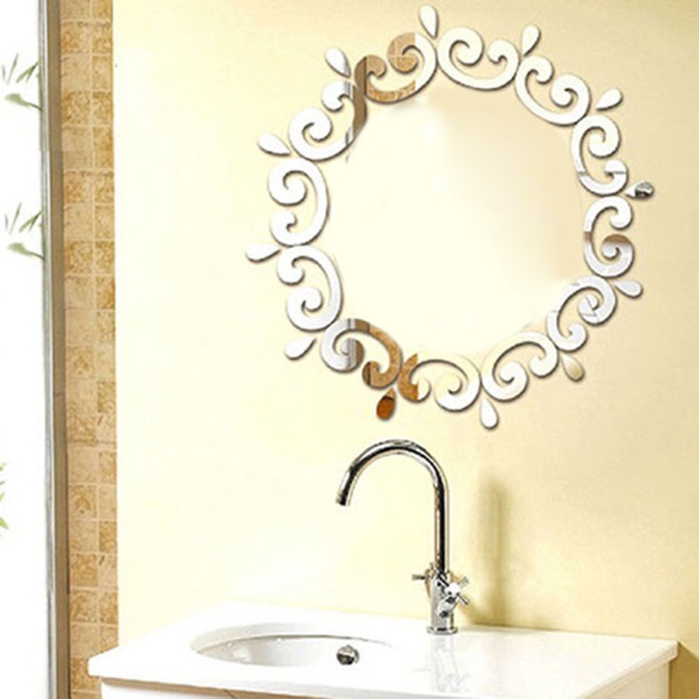 Miếng Dán Tường Hiệu Ứng Gương 3D DIY Trang Trí Nhà Cửa