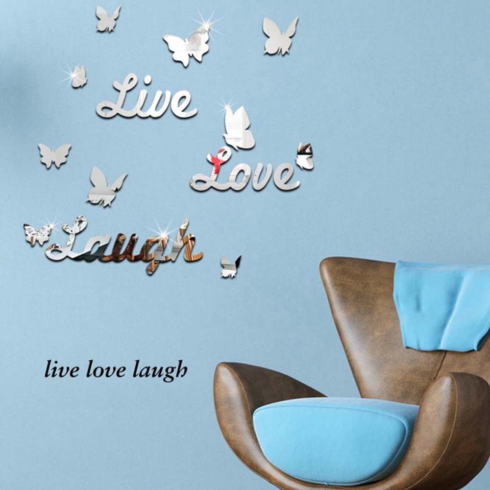 Đề Can Dán Tường Trang Trí Hình Chim Công / Bướm / Cô Gái / Chim Công Dễ Thương Tháo Gỡ Được