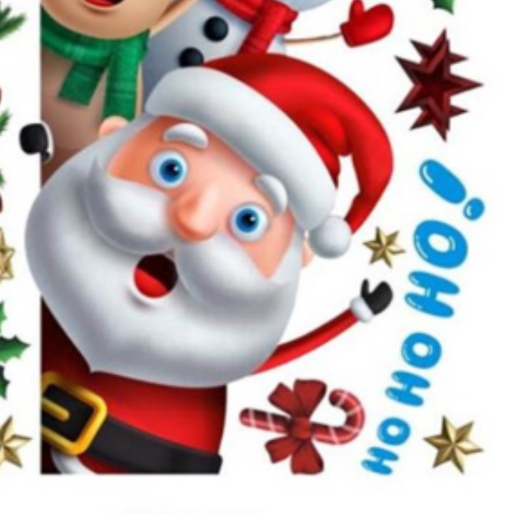 (Bất Ngờ) Đề Can Dán Tường Tự Dính Không Cặn Họa Tiết Người Tuyết Giáng Sinh Hoạt Hình Trang Trí Cửa Sổ