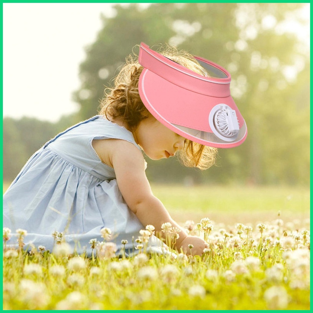 Mũ Lưỡi Trai Có Quạt Làm Mát Mùa Hè Có Thể Sạc Lại Bằng Cổng USB Nhiều Màu Cho Nữ jiwvn Jwvn