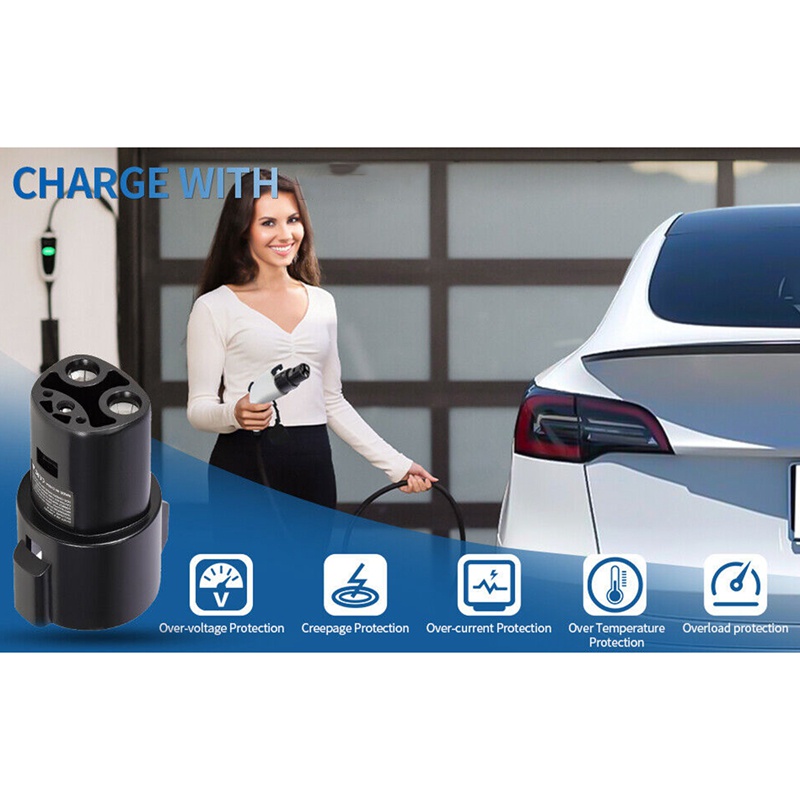 Bộ Sạc Chuyển Đổi SAE J1772 Sang Tesla Kèm Khóa Thay Thế Chuyên Dụng Cho Tesla Model 3 Y S X