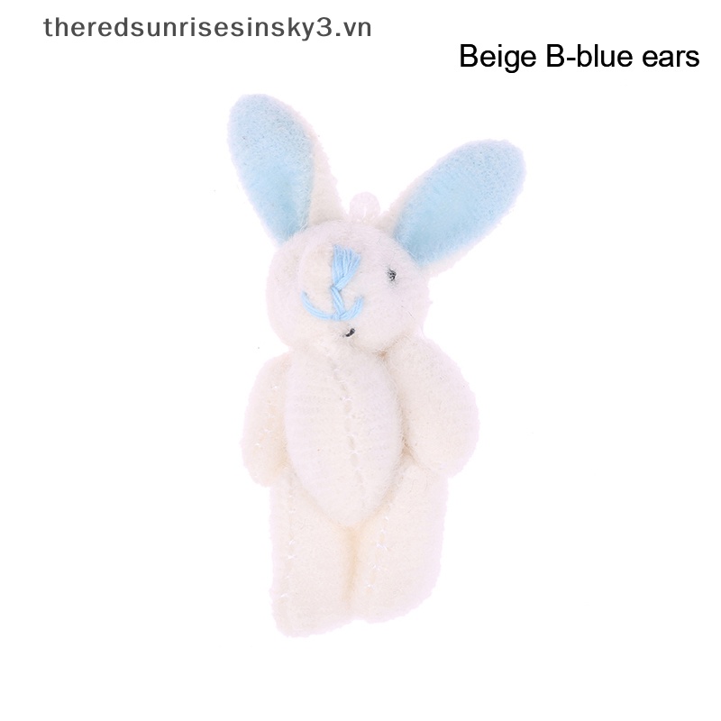 Búp Bê Thỏ Nhồi Bông Mềm Mại 4.5CM Treo Móc Khóa / Ba Lô / Túi Xách Trang Trí Nhà Cửa