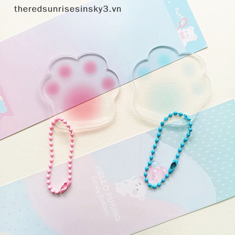 # # Mặt Dây Chuyền Acrylic Trong Suốt Hình Móng Vuốt Mèo Màu Gradient Sáng Tạo Làm Móc Khóa Trang Trí Thủ Công Diy