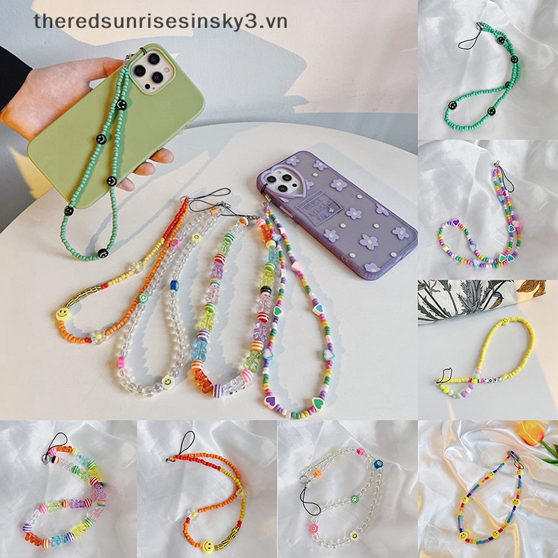 # # Dây Đeo Điện Thoại Chuỗi Hạt Acrylic Đầy Màu Sắc Hợp Thời Trang Chống Thất Lạc Dành Cho Nữ