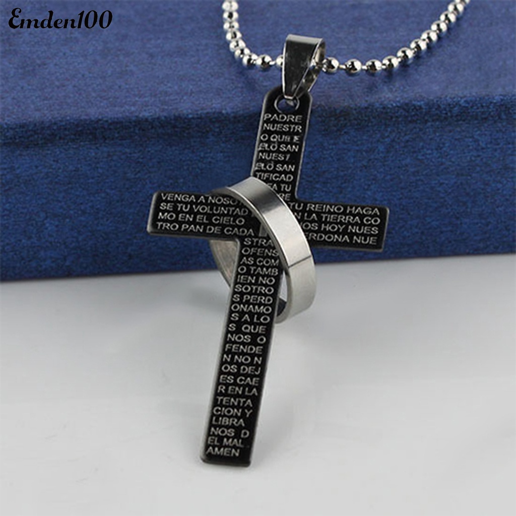 [EMDEN] Vòng cổ Mặt Hình Thánh Giá Bằng Thép Không Gỉ Cho Nam
