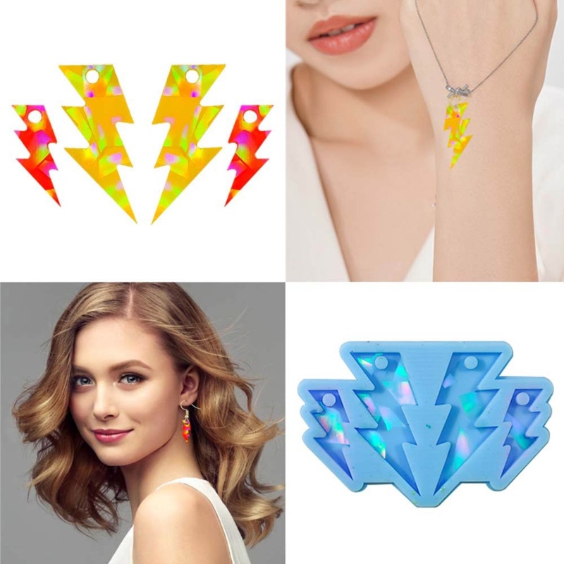 Khuôn Làm Bông Tai Bằng Nhựa Hình Tia Chớp Độc Đáo