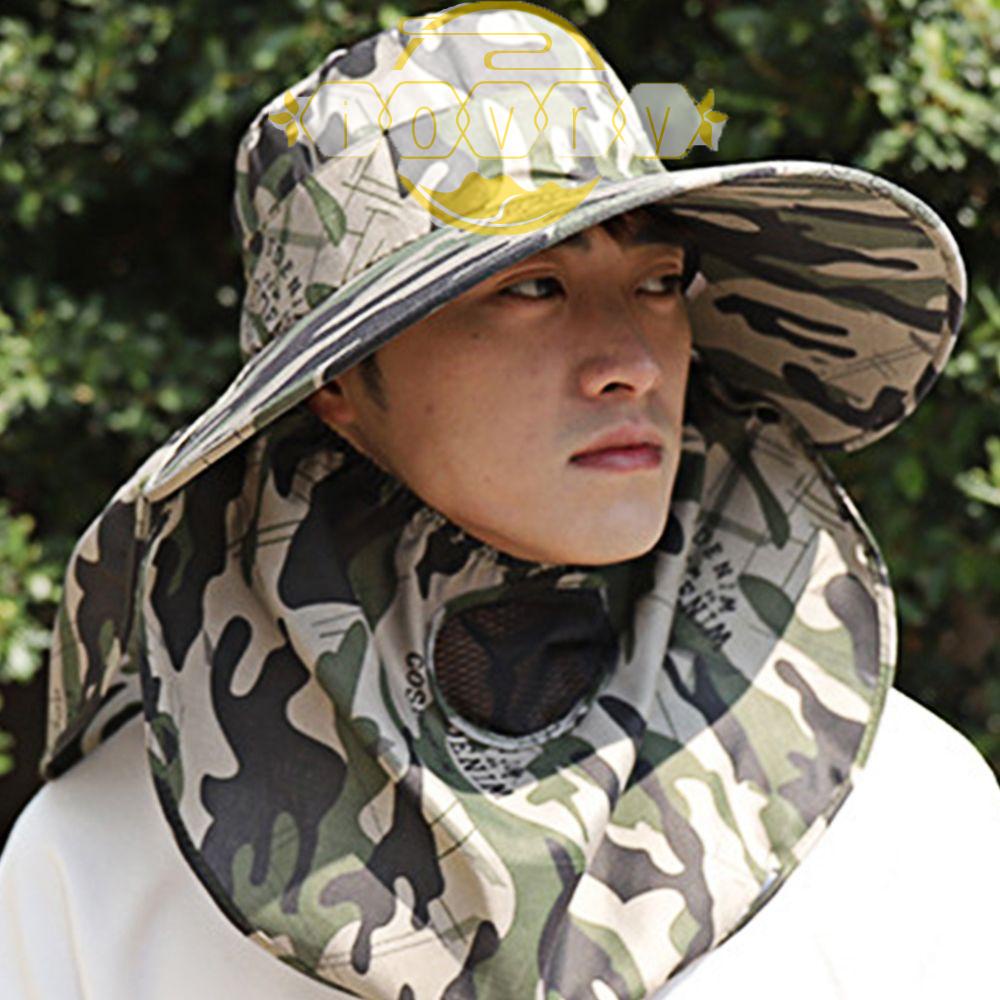 IVORY Mũ Tai Bèo Chất Liệu Polyester Họa Tiết Rằn Ri Chống Tia UV Thời Trang Mùa Hè Cho Nam Sự Bảo Vệ