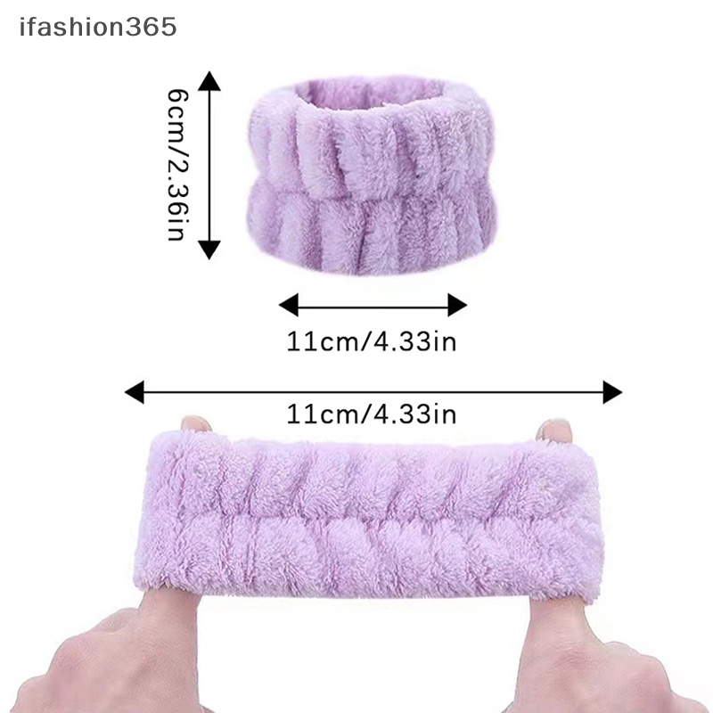Set 2 Cặp Băng Đeo Cổ Tay Thấm Hút Mồ Hôi Khi Rửa Mặt / Lau Nước ifashion365