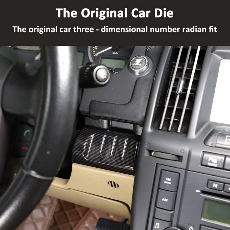 Set 3 Miếng Dán Trang Trí Bảng Điều Khiển Xe Hơi Bằng ABS Họa Tiết Sợi Carbon Cho Land Rover Freelander 2 2007-2015