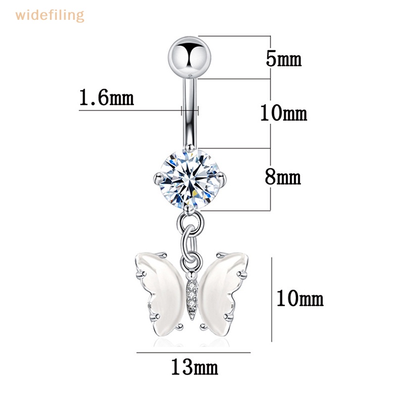 Khuyên Rốn Mặt Hình Bướm Đính Đá Zircon Thời Trang Cho Nữ