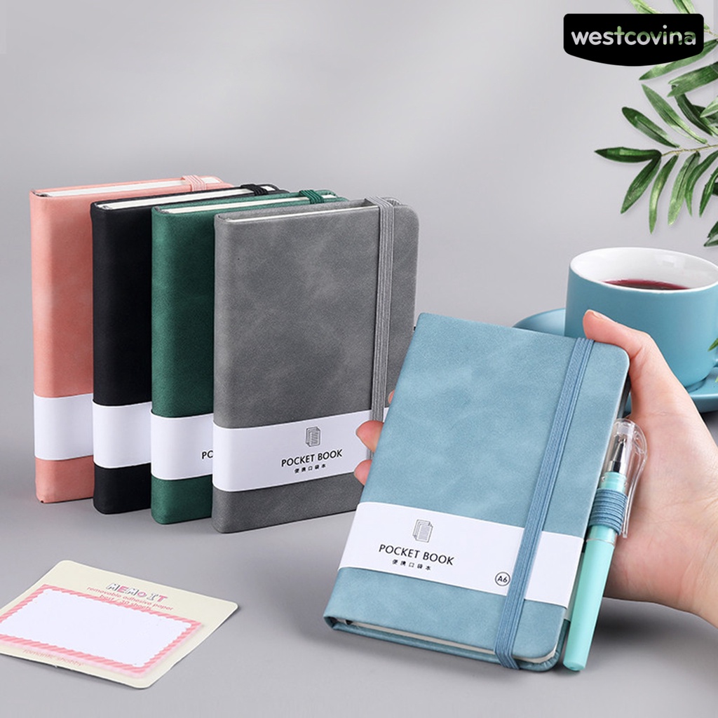 [WSTN]✎Sổ Tay Ghi Chú Thiết Kế Nhỏ Gọn Với Dây Đeo Co Giãn Tiện Dụng