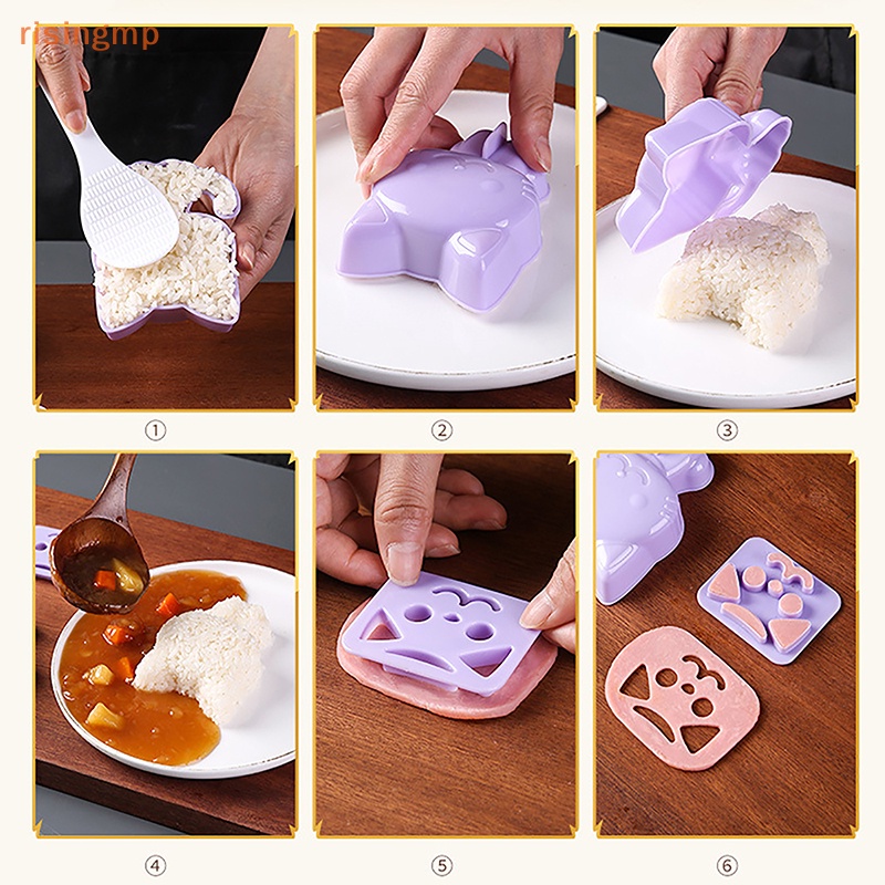 Khuôn Làm Cơm Nắm Hình Mèo Dễ Thương DIY