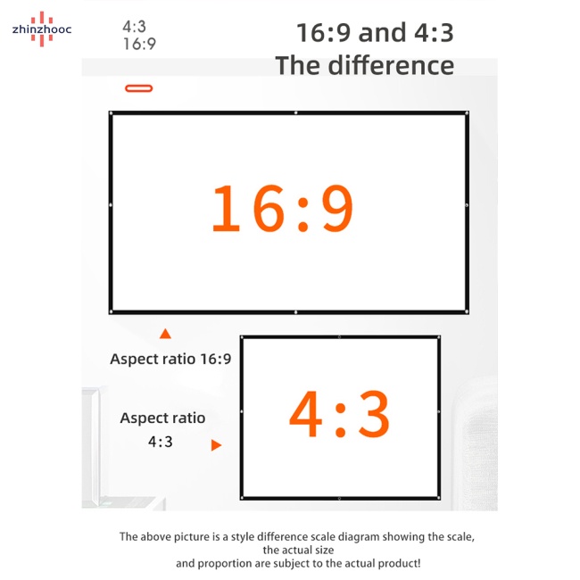 Màn Hình Máy Chiếu Di Động 60-150 Inch 4k Hd Đơn Giản Mật Độ Cao Cho Hoạt Động Ngoài Trời