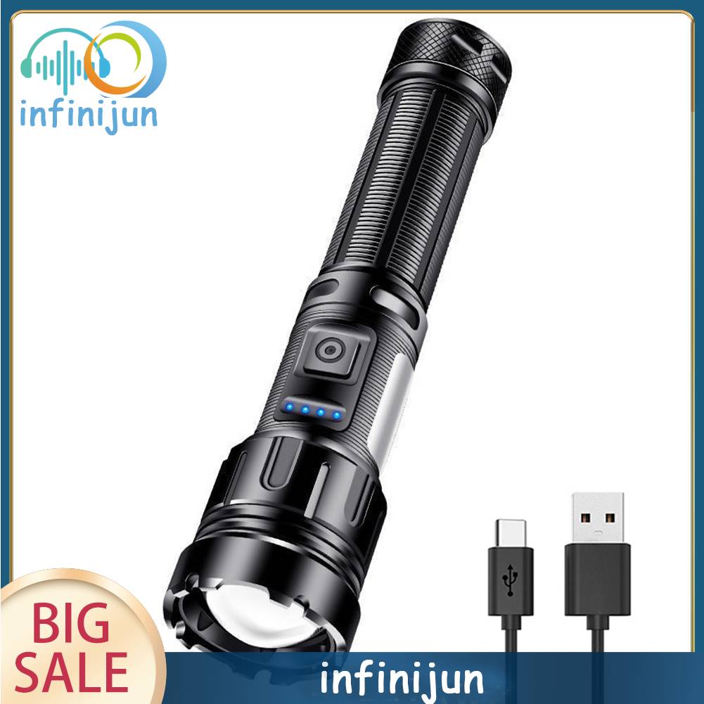 Đèn Pin XHP50 800LM COB LED 1200mAh IPX4 Type-C Sạc USB Tiện Dụng