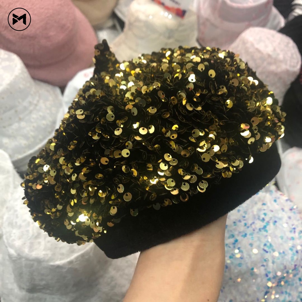 Mũ Bát Giác Đính Sequin Mới Năm 2023 Phong Cách Âu Mỹ Cho Biểu Diễn Sân Khấu Tiệc Tùng