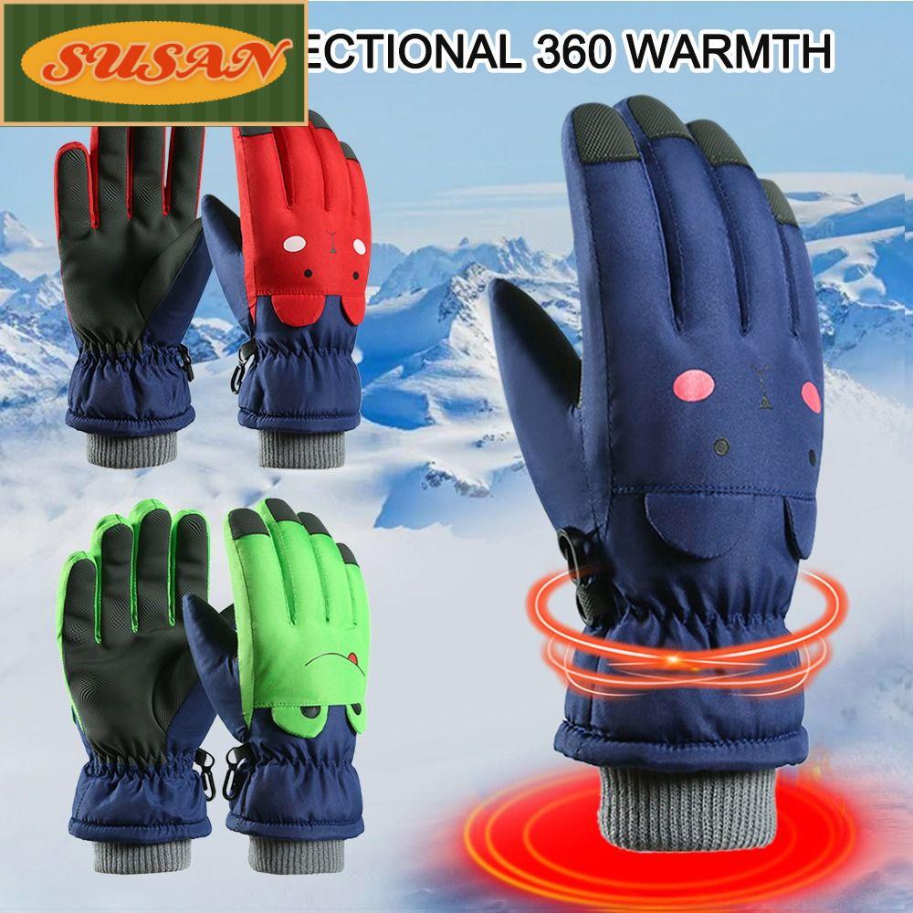 SUSANS Găng Tay Thể Thao Dày Giữ Ấm Mùa Đông Cho Trẻ Em