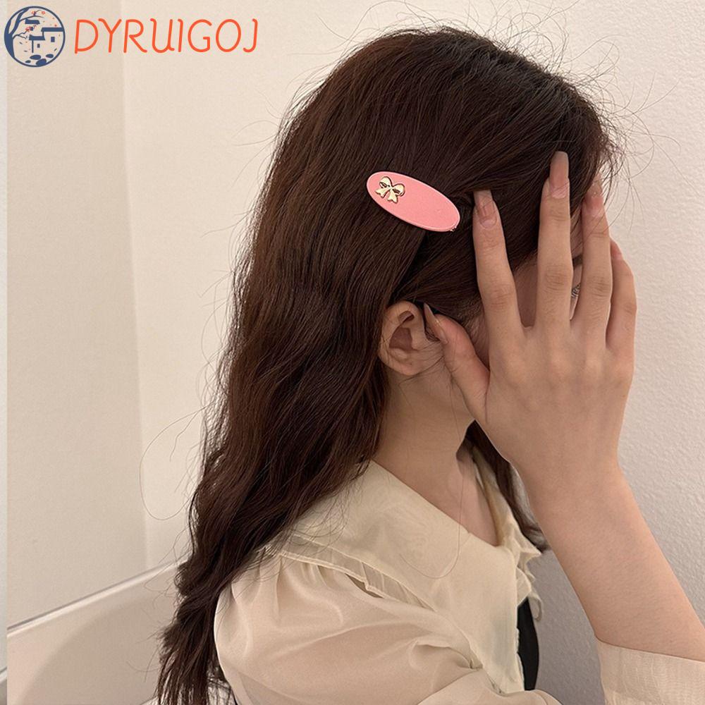 DYRUIDOJ Kẹp Tóc Kim Loại Hình Học Màu Sắc Ngọt Ngào Y2K Phong Cách Retro