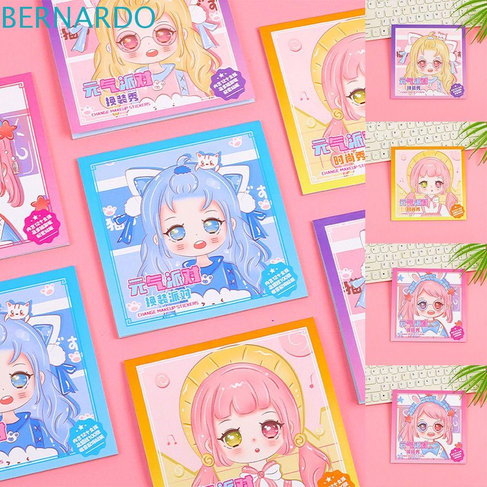 BERNARDO Sách Giấy Dán Hình Công Chúa Hoạt Hình Thay Đổi Màu Sắc Dễ Thương Trang Trí Đồ Thủ Công DIY