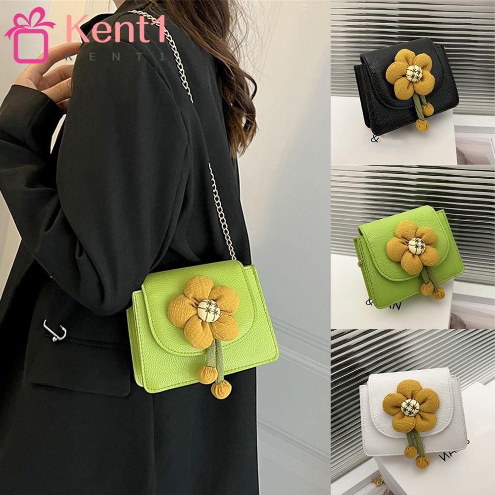 KENT1 Túi Xách Da PU Họa Tiết Hoa Hướng Dương