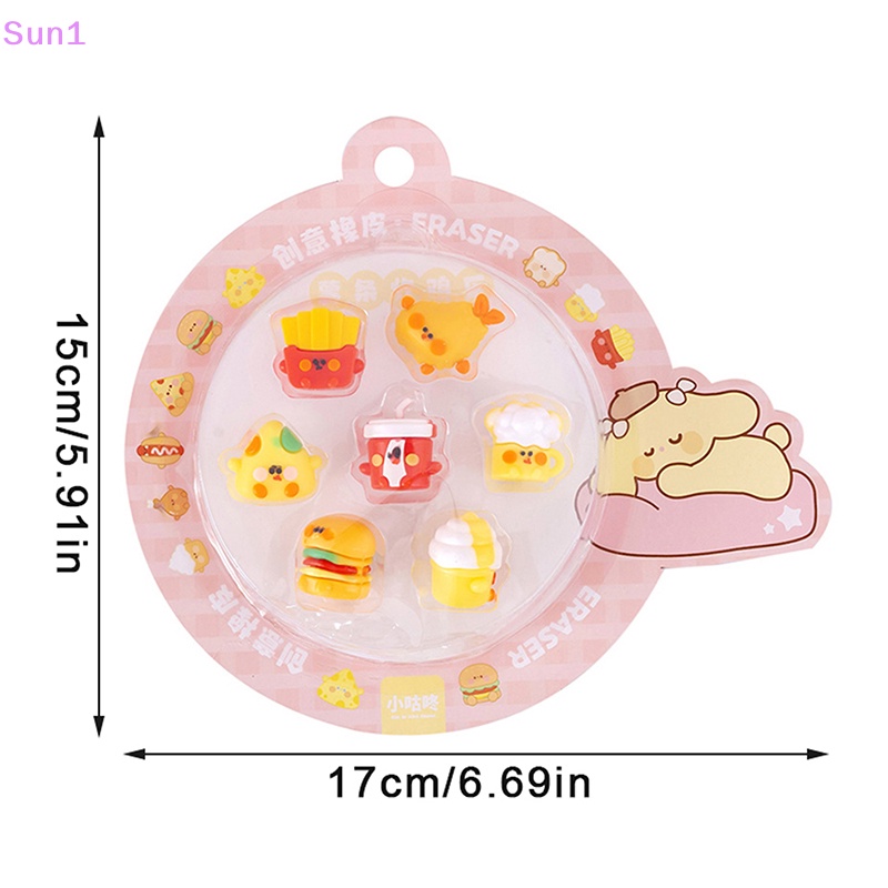 1 Set Gôm Tẩy Hình Bánh Mì Nướng Dễ Thương Dành Cho Học Sinh