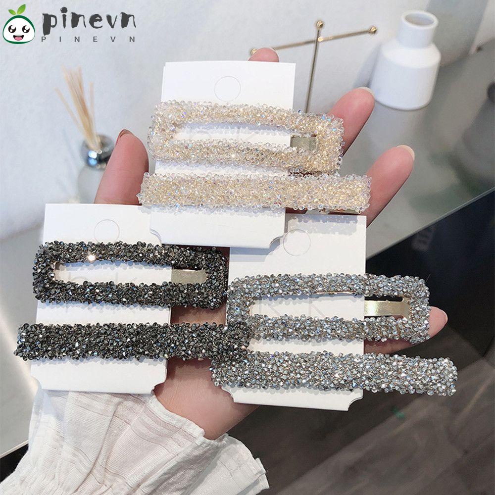 PINEVN Set 2 Kẹp Tóc Đính Đá Thời Trang Cho Nữ