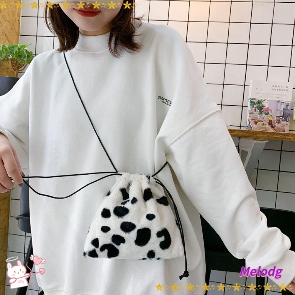 MELODG Túi Đeo Chéo Bằng Lông Nhung Mềm Mại Thời Trang Thu Đông