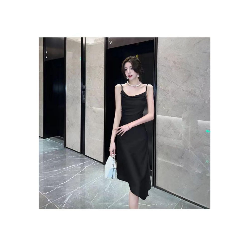 MQAQ Đầm Dài Hai Dây Phong Cách Hepburn Cổ Điển Thời Trang Mùa Hè Dành Cho Nữ